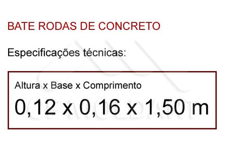 Bate Rodas de Concreto | Bate Rodas