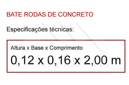 Bate Rodas de Concreto | Bate Rodas