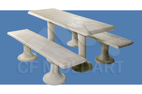 Conjunto de Mesa Retangular de Concreto MS07